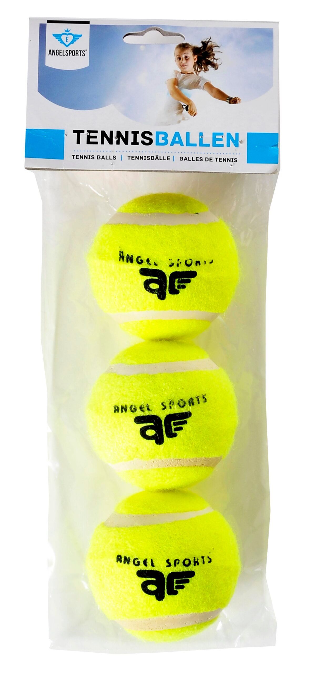 Angel Sports Tennisballen - 3 stuks - Geel