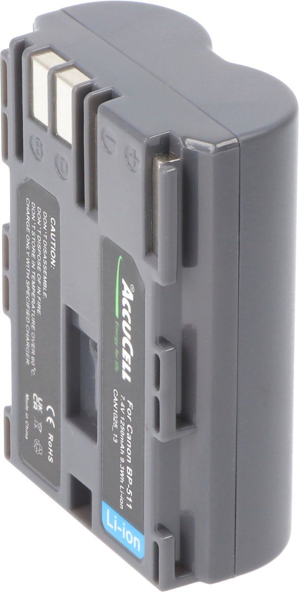 AccuCell-batterij geschikt voor Canon FV200-batterij voor digitale camera