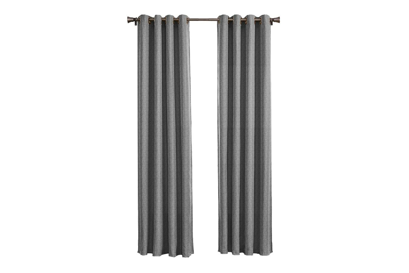 Merkloos Larson - Luxe Geweven Blackout Gordijn - Met Ringen - 3m X 2.5m - Lichtgrijs