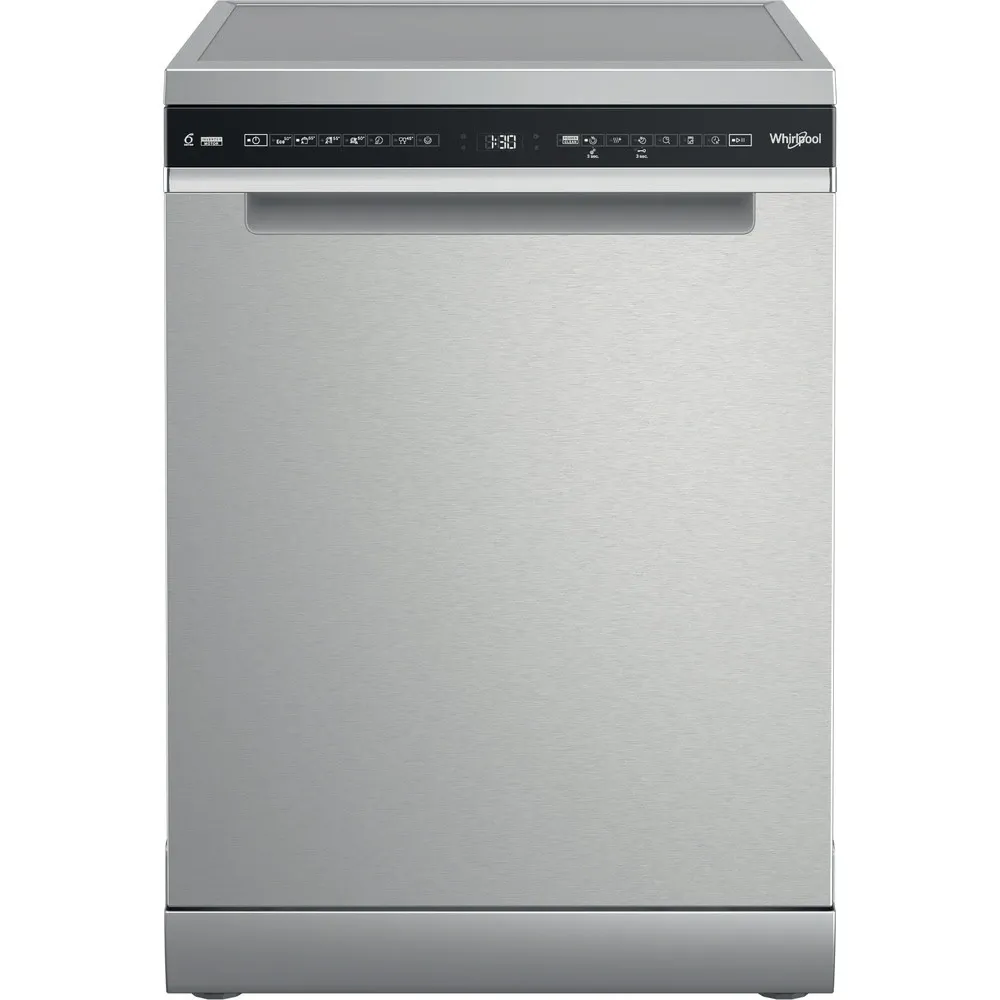 WHIRLPOOL W7FHS41X - Vrijstaande vaatwasser 60cm - 15 couverts 41 dB(A) Powerclean Pro NaturalDry RVS