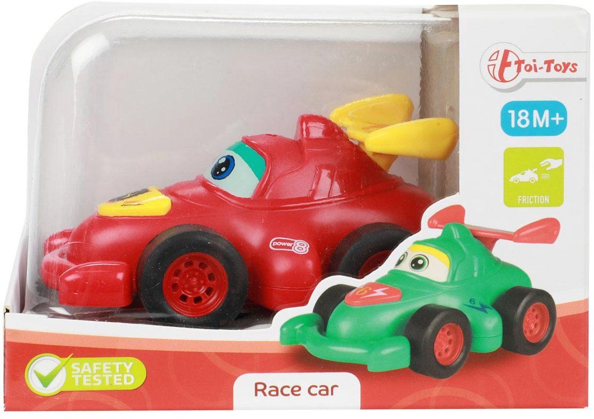 Little Stars - Cartoon Raceauto - 13,5 cm - Blauw