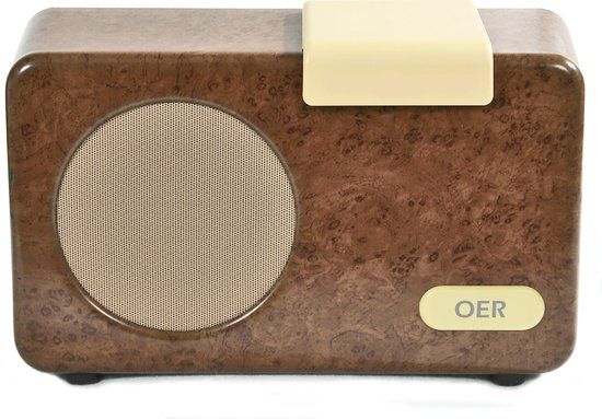 Oer Muziekspeler - Muziekspeler - Eenvoudige Bediening 1 Knop - Walnoot