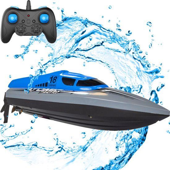 Merkloos Bestuurbare Boot 30km/u - 150m Bereik - Kapseis-Proof - Kinderen - Voor Buiten - Rc Speedboot - Afstandsbestuurbare Boot - Waterspeelgoed Buiten -