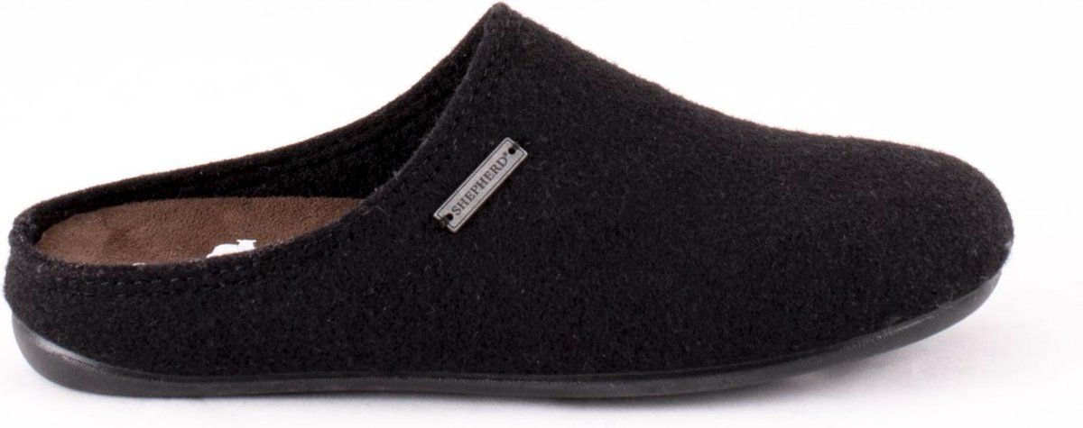 Shepherd of Sweden Shepherd Jon - Heren Sloffen - Wol Met Rubberen Buitenzool - Black