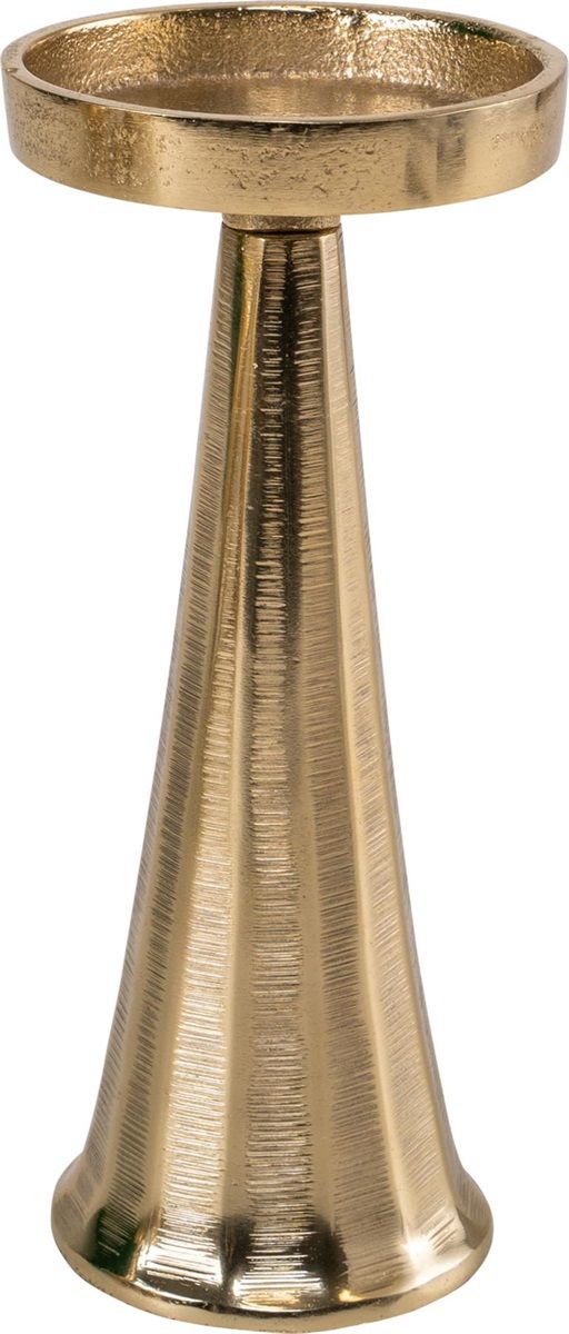 Kaarshouder Pillar metaal goudø9x20cm