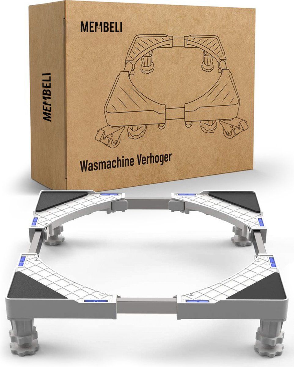 Membeli Wasmachine Verhoger - Wasmachine Sokkel - Anti-Vibratie - Verstelbaar 42-68cm - 300kg