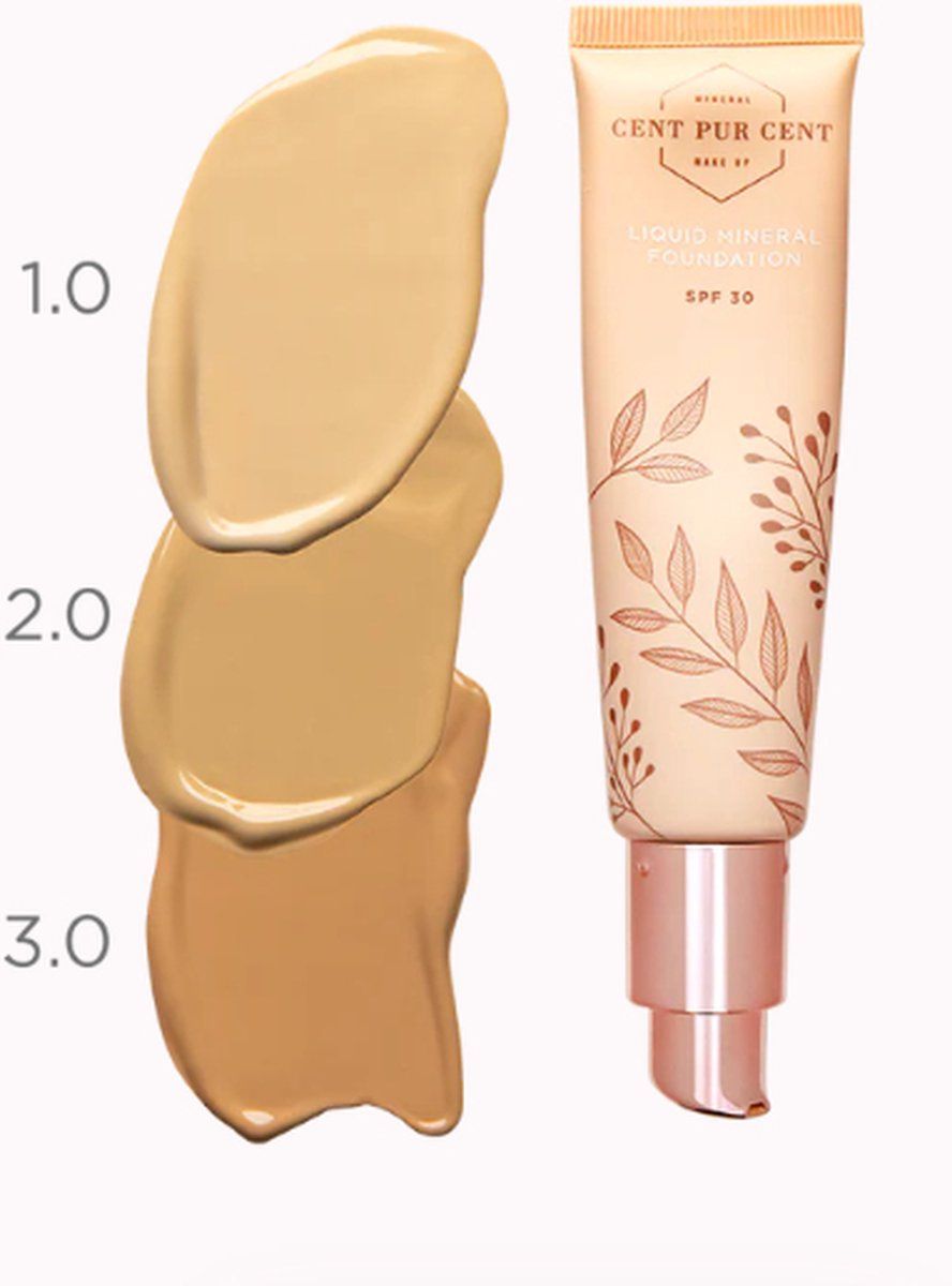 Cent Pur Cent Liquid Mineral Foundation SPF30 - 1.0