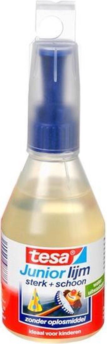 Tesa Jongens 1X Junior Hobbylijm 100 Gram - Hobbymateriaal/Knutselbenodigdheden - Hobbylijmen - Plakken/Lijmen - Knutselen - Peuterlijm - Knutsellijm Voor Kinderen/Jongens/Meisjes