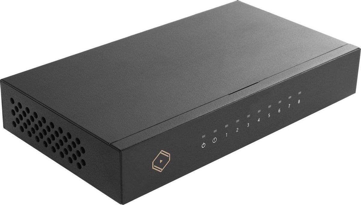 Silent Angel Bonn N8 - Streaming Audio - 8 Gigabit Ethernet-poorten - Zwart