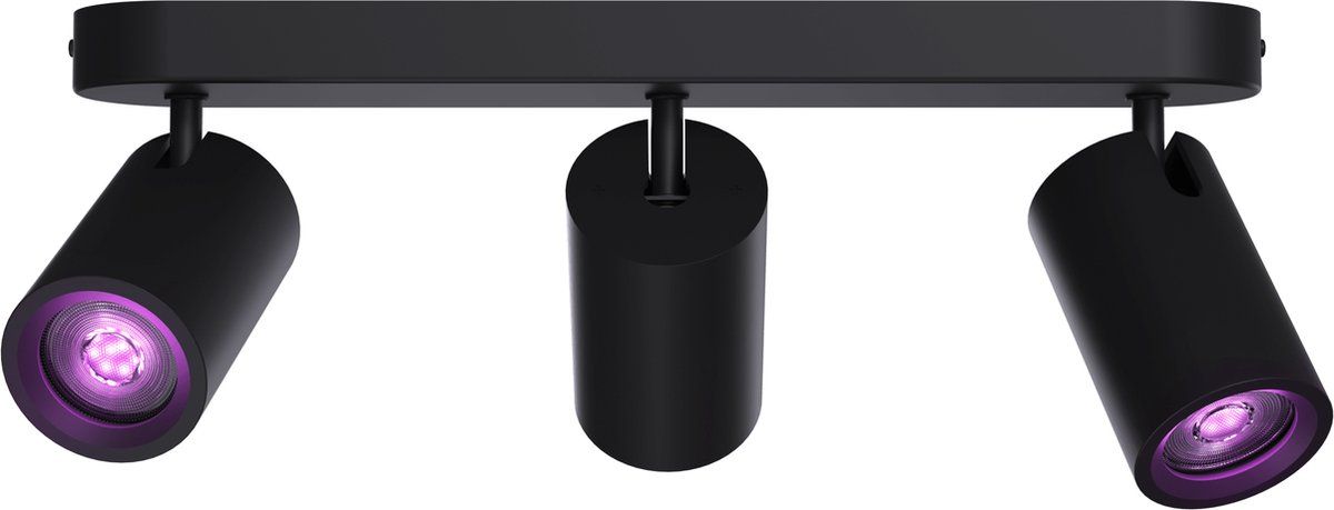 Calex Smart Plafondlamp - 3-Lichts - Dimbaar - Zwart