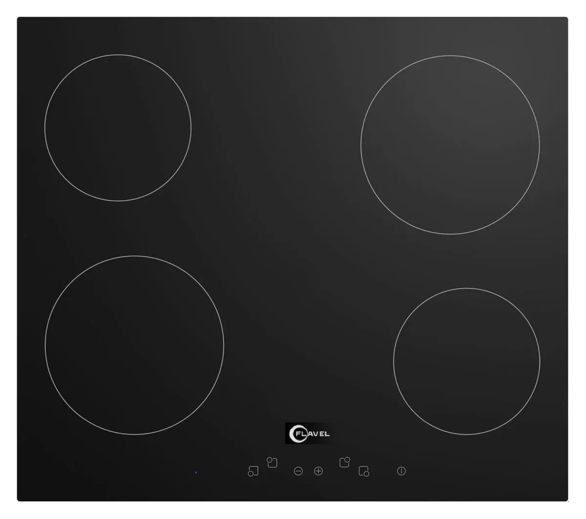 Flavel FLH62C - Inbouw keramische kookplaat 60 cm - 4 kookzones zwart