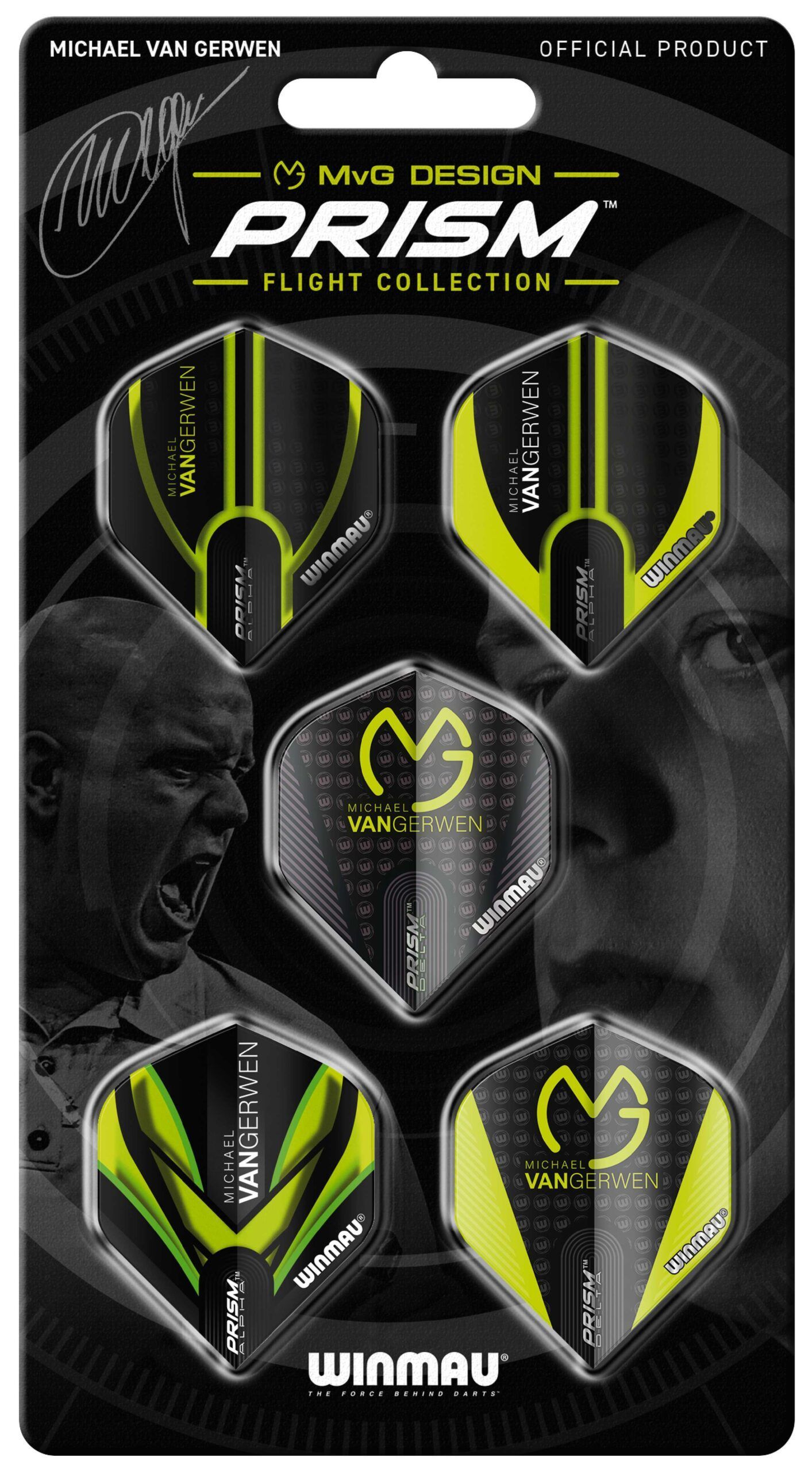 Winmau MvGerwen Prism - Dart Flight Pack - 5 verschillende vormen