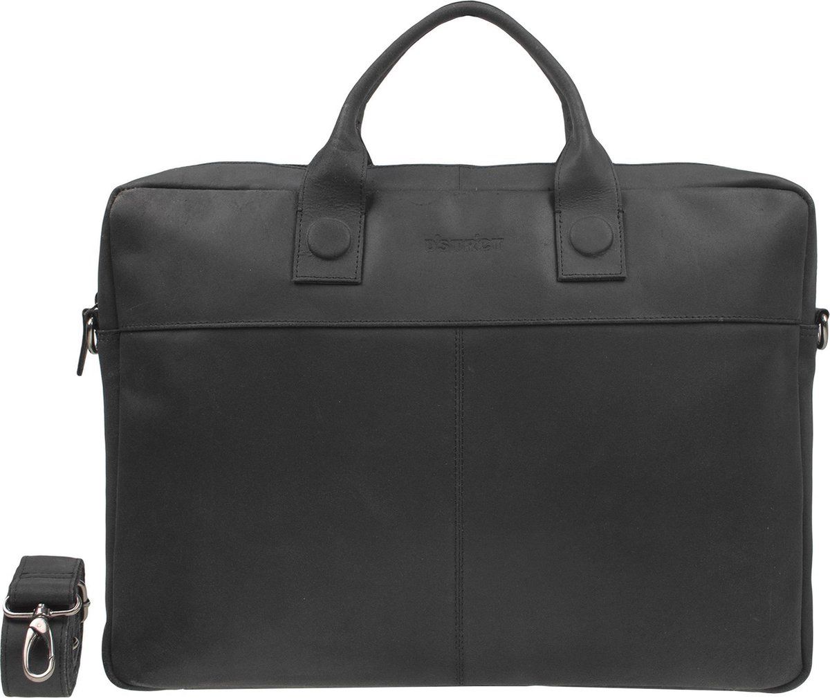 Dstrct Fletcher Street - Aktetas - 17 Inch Gewatteerd Laptopvak - Zwart