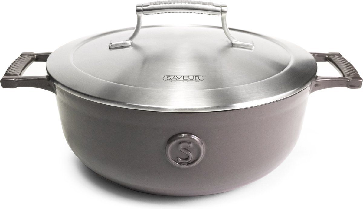 Saveur Sélects Saveur Selects Hapjespan - Gietijzer -Ø25 Cm - Pfas-vrij - Inductie - Grijs