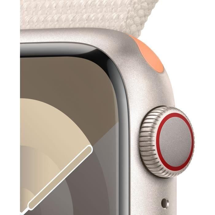 Apple Watch Series 9 - 41mm - Aluminium - Sterrenlicht - GPS + Cellular refurbished, photo 3