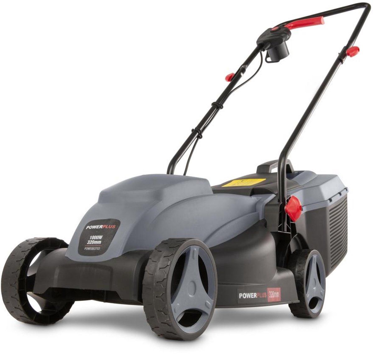 Powerplus POWEG63703 - Elektrische Grasmaaier - 1000 W 320 Mm Maaibreedte Met 30 Liter Opvangbak