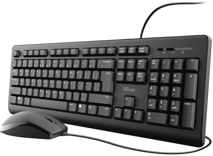 Trust Primo - Toetsenbord&Muis Set - Full-Size Qwerty UK - Draad