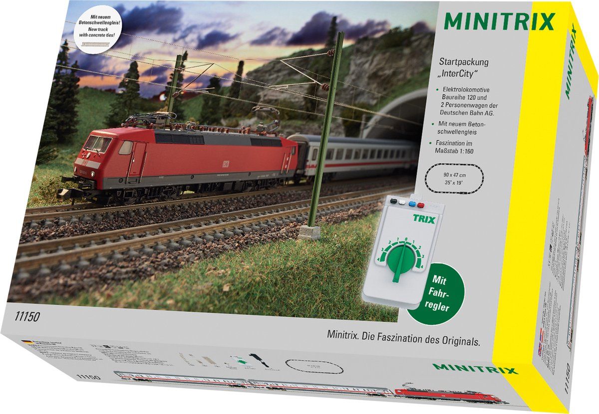 Minitrix T11150 - InterCity Startset - Digitale Locomotief Met Led-seinen - Schaal N