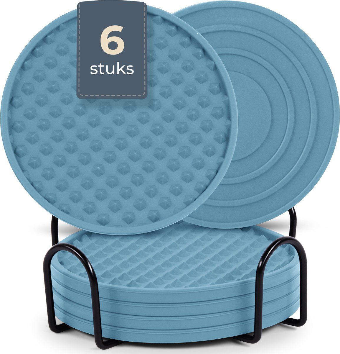 Castagnola Siliconen Onderzetters - Onderzettersset - Hittebestendig En Anti Slip - Groen (6 Stuks)