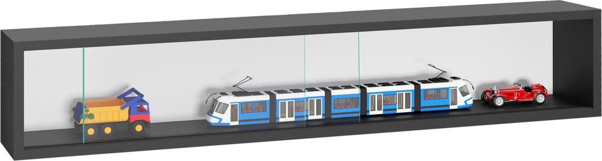 Vdd Vitrinekastje Staande Hangende Wandvitrine - Schuifdeuren - 95 X 18 X 12 Cm