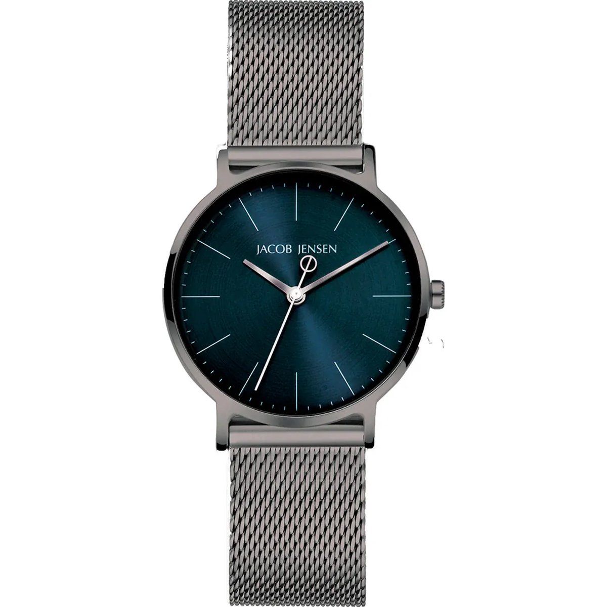 Jacob Jensen Timeless Nordic JJ177 - Polshorloge - Saffierglas - Zilverkleurig