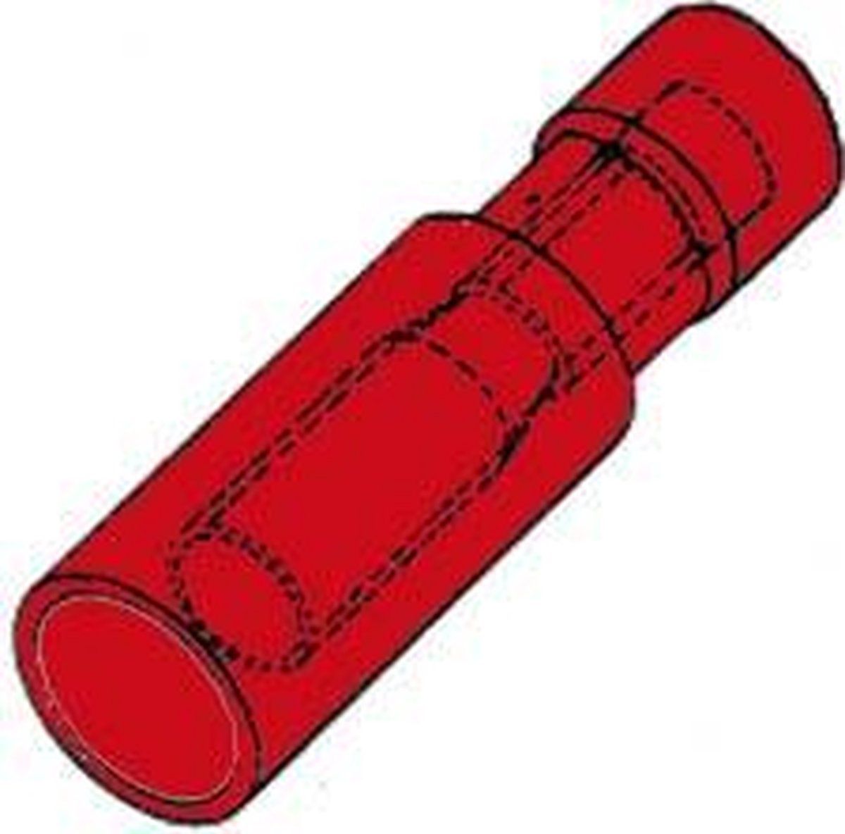 VROUWELIJKE STEKKERHULS ROOD (FRFB/100)