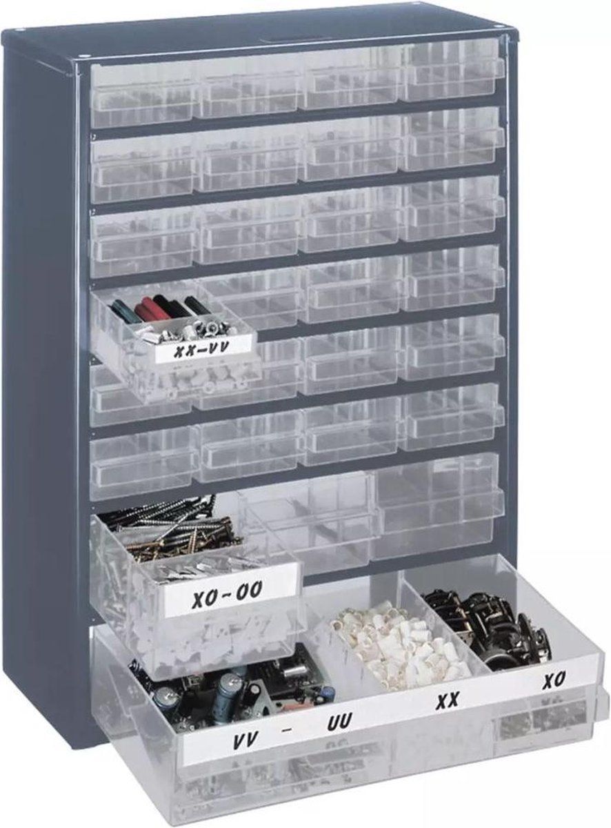 Raaco Metalen Ladekast - 28 lades - 150 x 306 x 417 mm - Donkerblauw