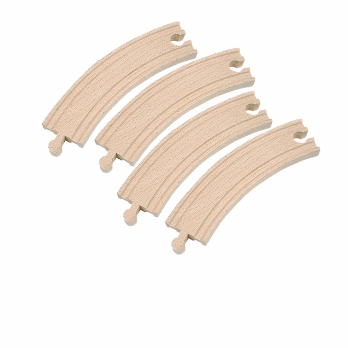 Woody Woody 4 bochten 17 cm 90560 - Knikkerbaan - Set van 4 (set van 4)