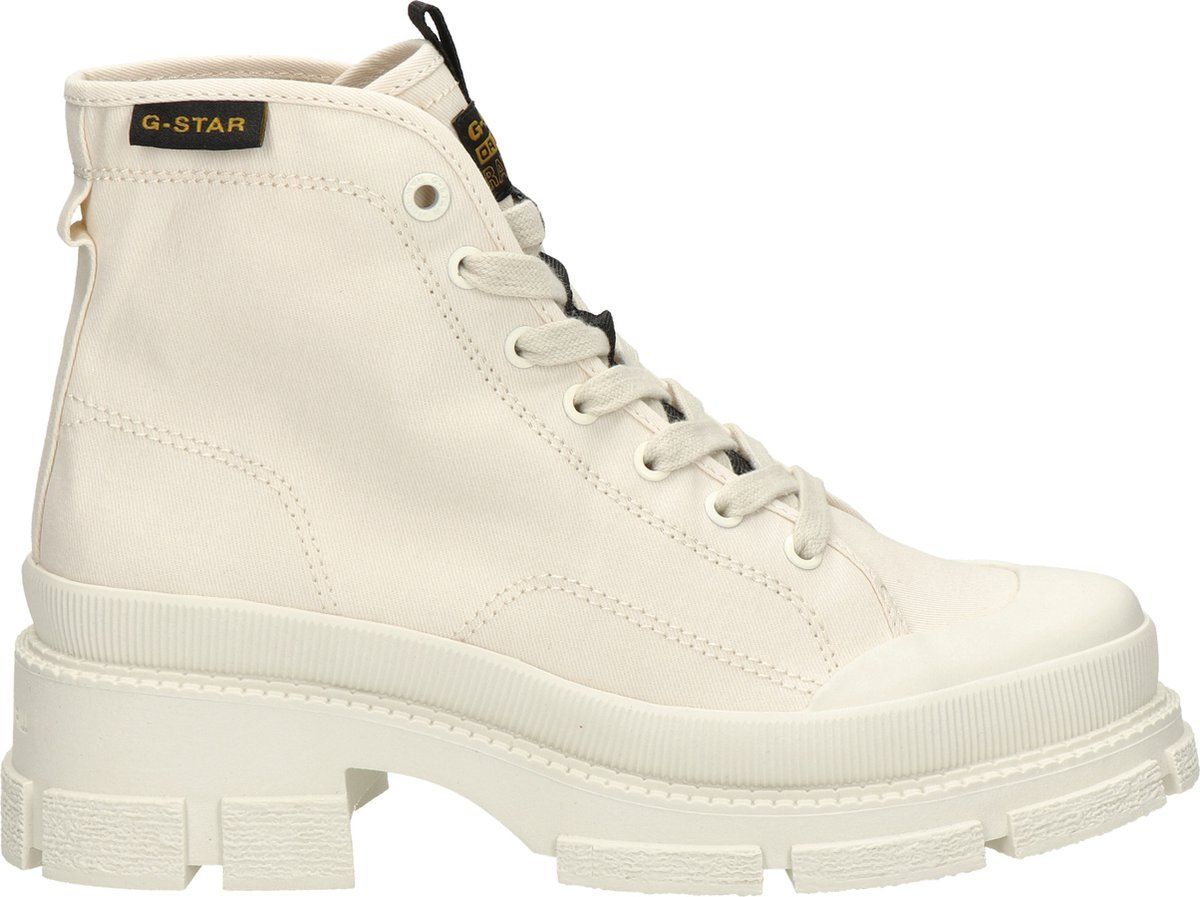 G-Star Aefon Ii Mid Cvs W - Veterschoenen Hak - Gebroken Wit - Maat 41