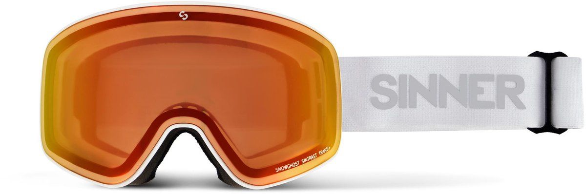 Sinner Snowghost - Skibril - Sintrast®/Trans+®-lens - Matte White