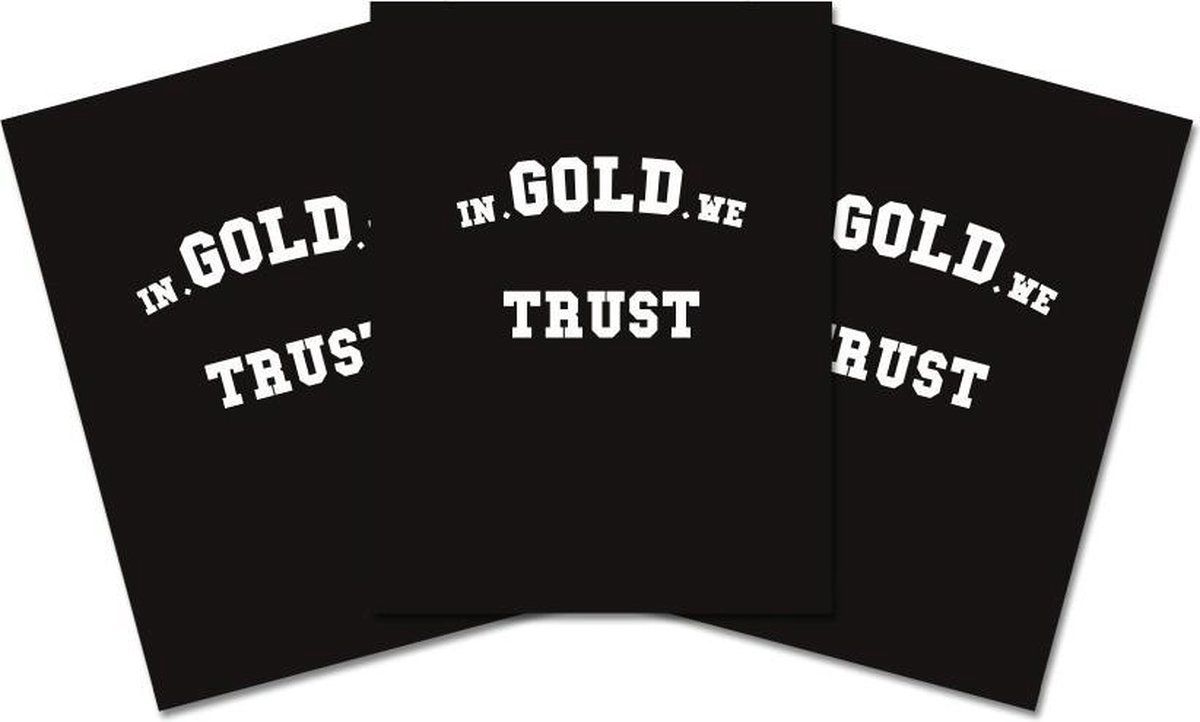 Stationery Team - In Goud We Trust A5 - Gelijnd met kantlijn - 3-pack