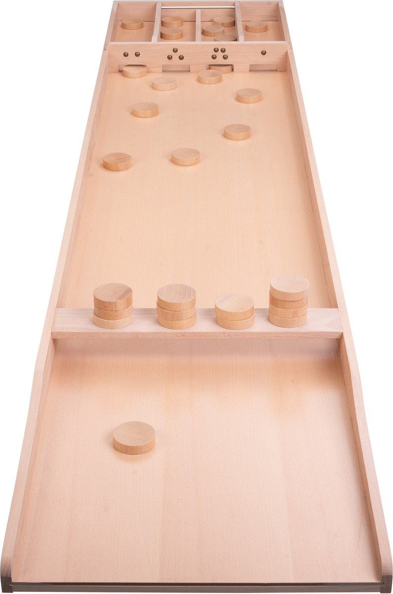 Longfield Sjoelbak Deluxe Premium - Wedstrijdsjoelbak - 200 Cm - 30 Sjoelstenen (30 Stuks)