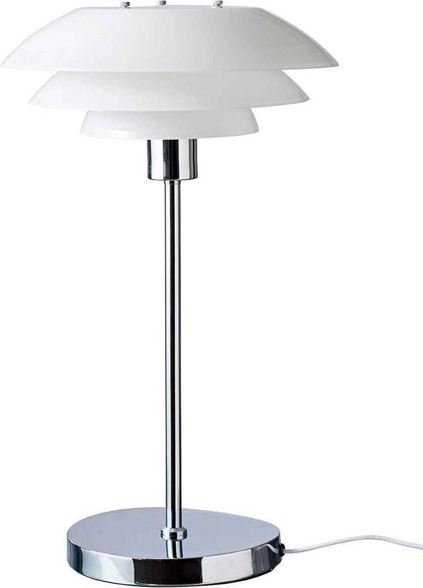 Dyberg Larsen Tafellamp Dl31 Opal Led 50 Cm E27 Staal 25w Wit