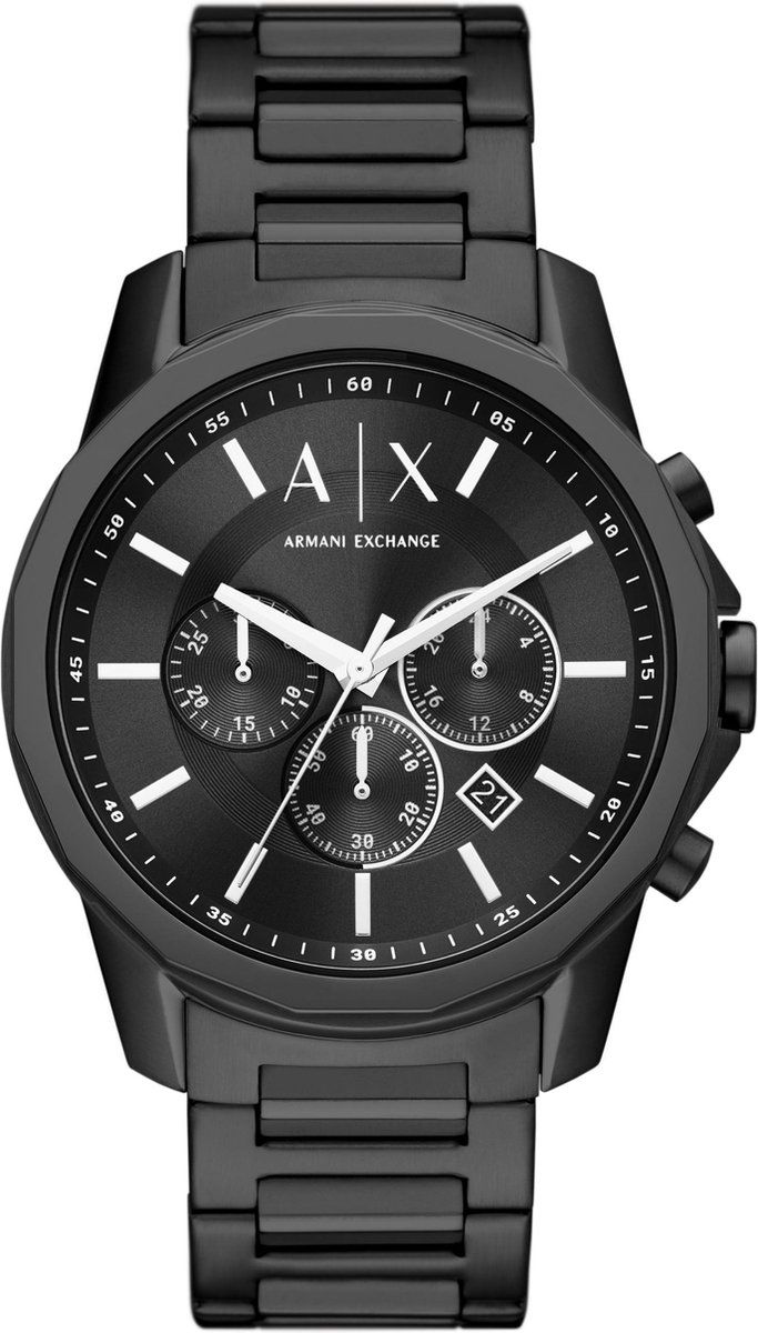 Armani Exchange AX1722 - Herenhorloge - Quartz - Zwart - 44 Mm