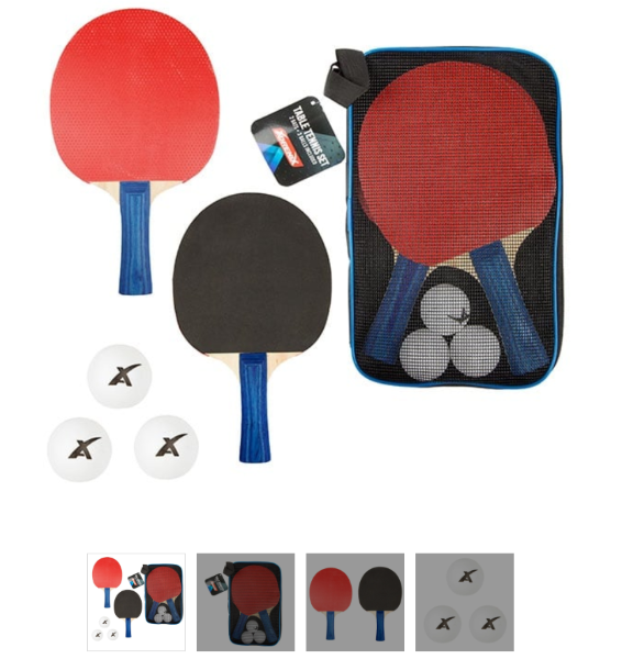 Tafeltennis set 42495A - 2 batjes - 3 balletjes