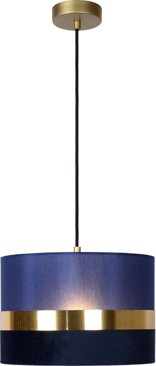 Lucide Extravaganza Tusse - Hanglamp -Ø 30 Cm - In Hoogte Verstelbaar - Blauw