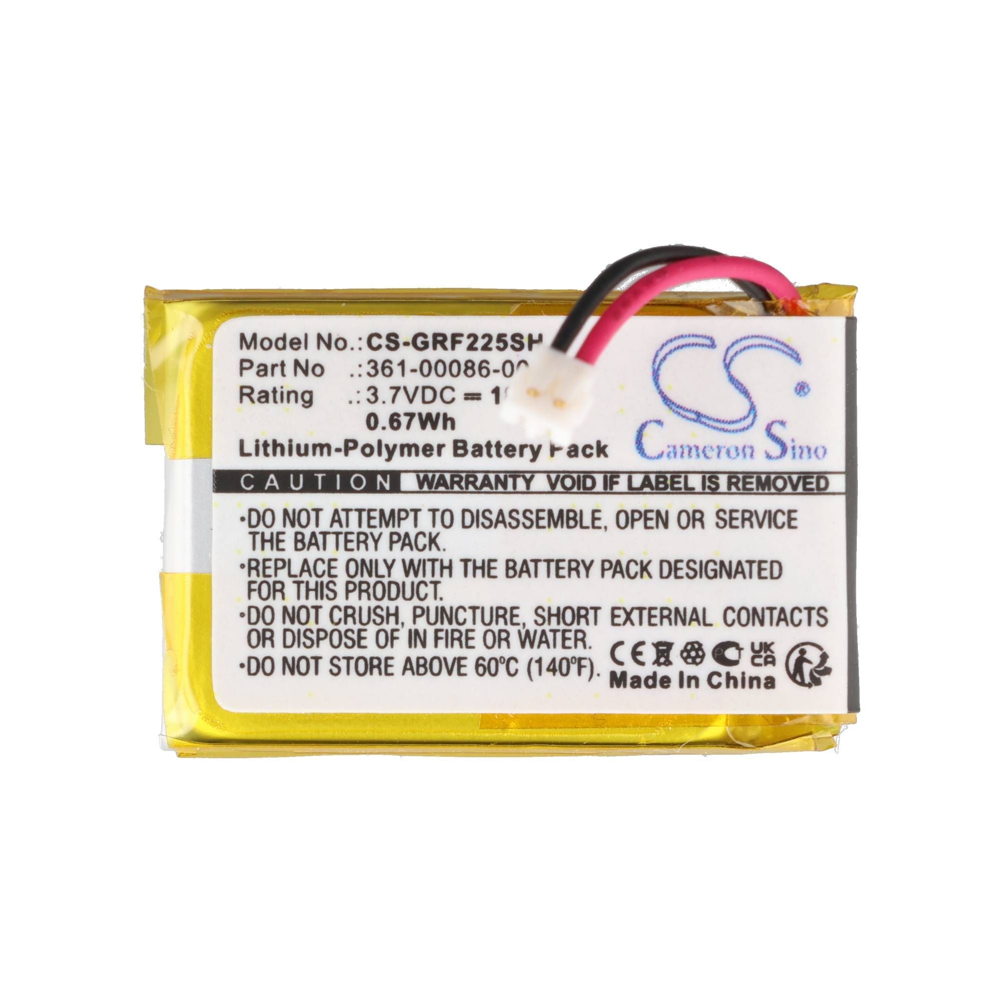 Garmin - Vivoactive 4 - Accu 3.7V 180mAh - Geschikt voor Forerunner 225 en Approach G10