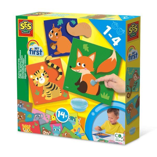 SES my first - Dierenstaarten plakken - 14 dieren