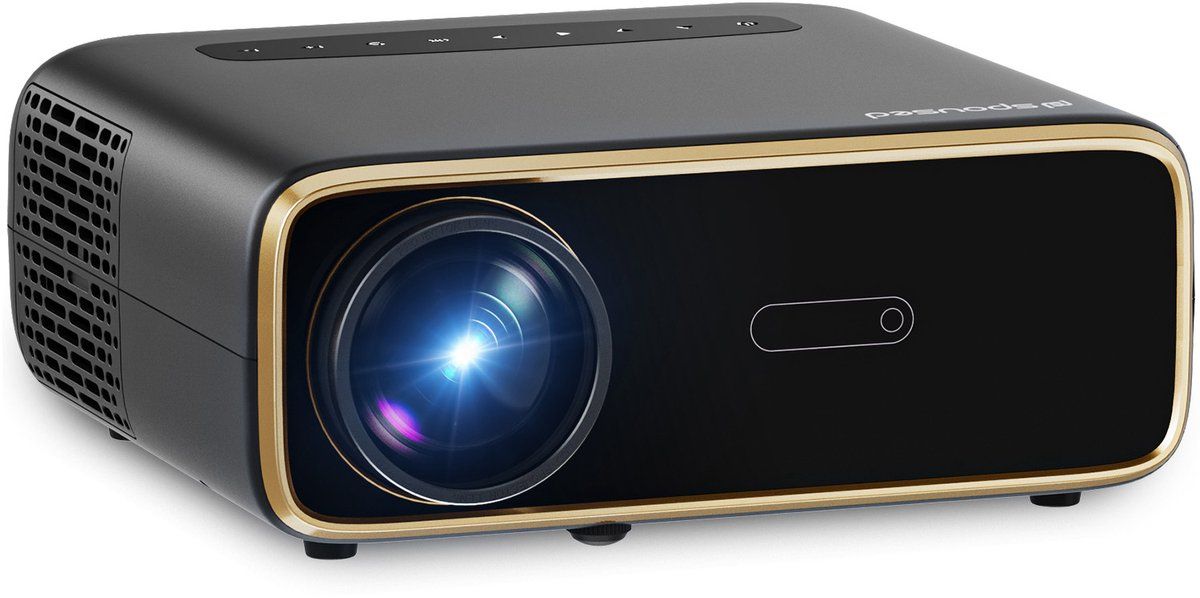 Spoused Beamer - Full-Hd - 12.000 Lumen - Streamen Vanaf Je Telefoon Met WiFi - Zwart