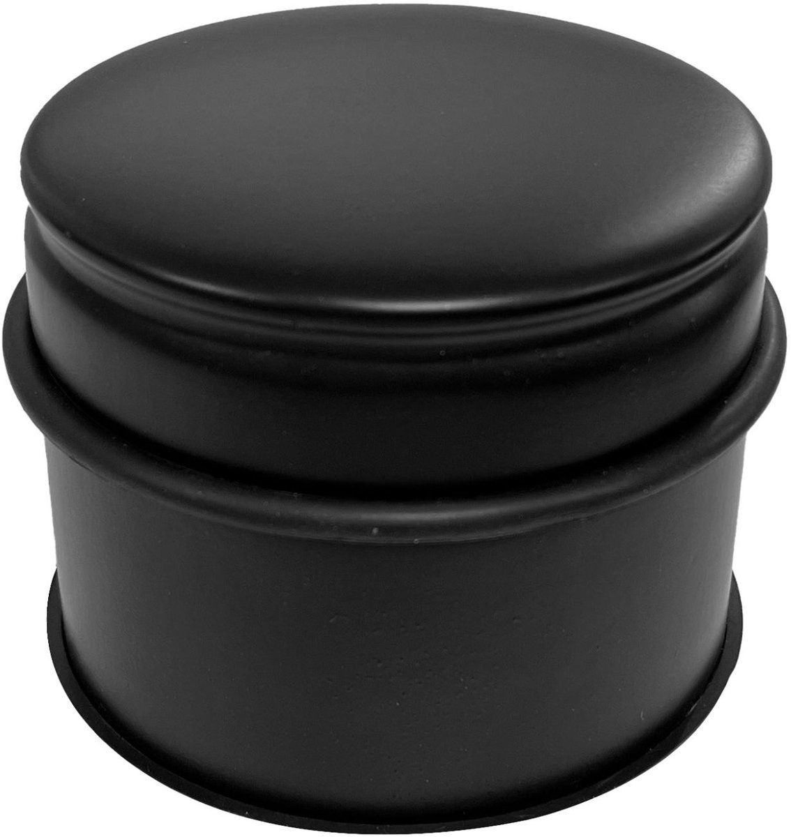 Perel - Roestvrijstalen deurstopper - Antislip rubberen onderkant 75 mm hoog 90 mm diameter zwart
