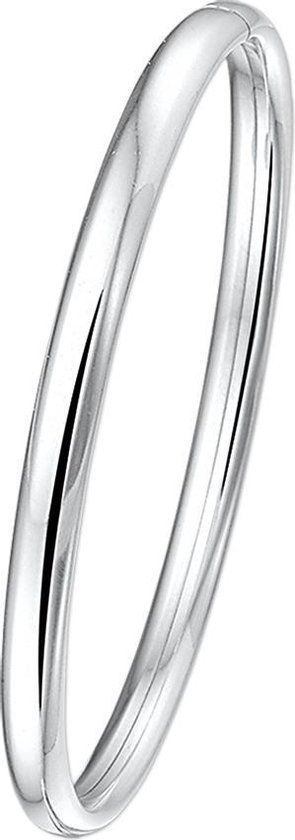 The Jewelry Collection - Bangle Dop Ovale Buis 5 X 60 Mm - Zilver