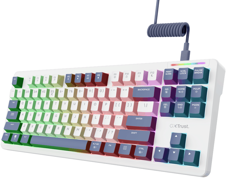 Trust Gxt 872 Xyra - Tkl Mechanisch Gaming Toetsenbord - Hot-Swappable - Rgb Verlichting (Us)