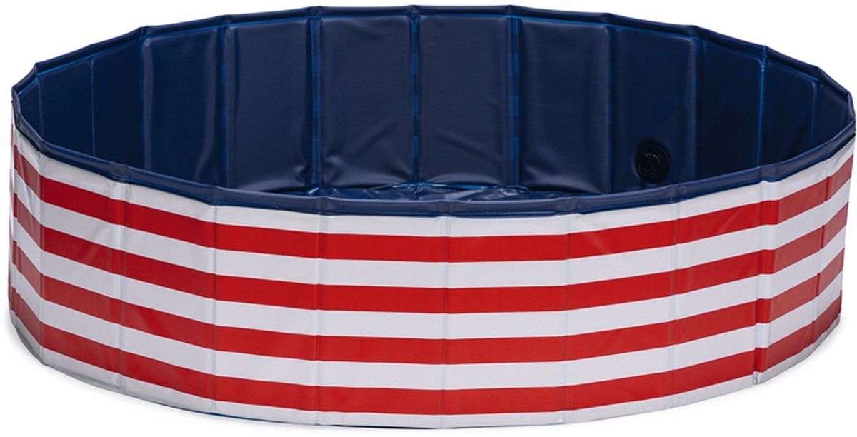 Beeztees Doggy Dip - Hondenzwembad - M - Dia. 120x30 Cm - Rood/Wit
