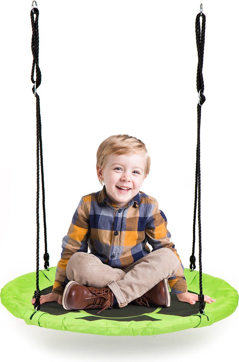 Ecotoys Nestschommel - Ronde Schommel 100 Cm - Max. Belasting 100 Kg - Groen