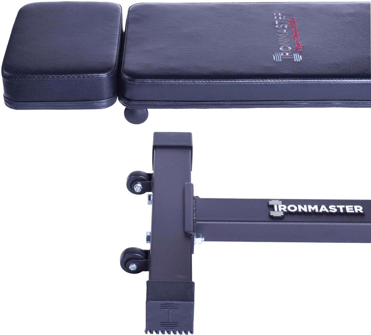 Ironmaster Super Bench PRO - Hoofd-uitbreiding - Verchroomd staal - Zwart