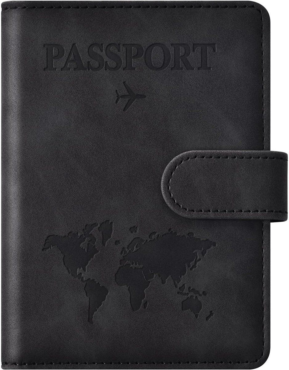 Travelhawk Paspoorthoesje - Paspoorthouder - RFID Blocking - Zwart