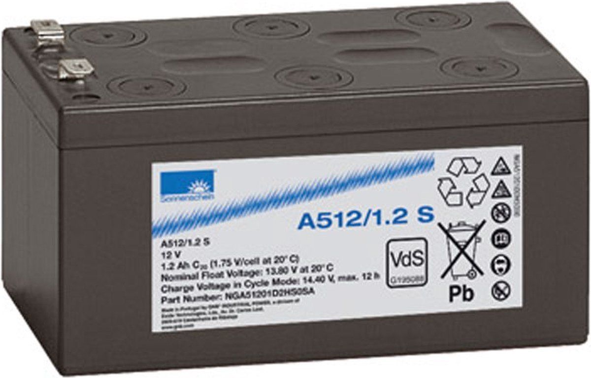 Sonnenschein A512 / 1.2S loodbatterij PB 12 volt 1,2Ah