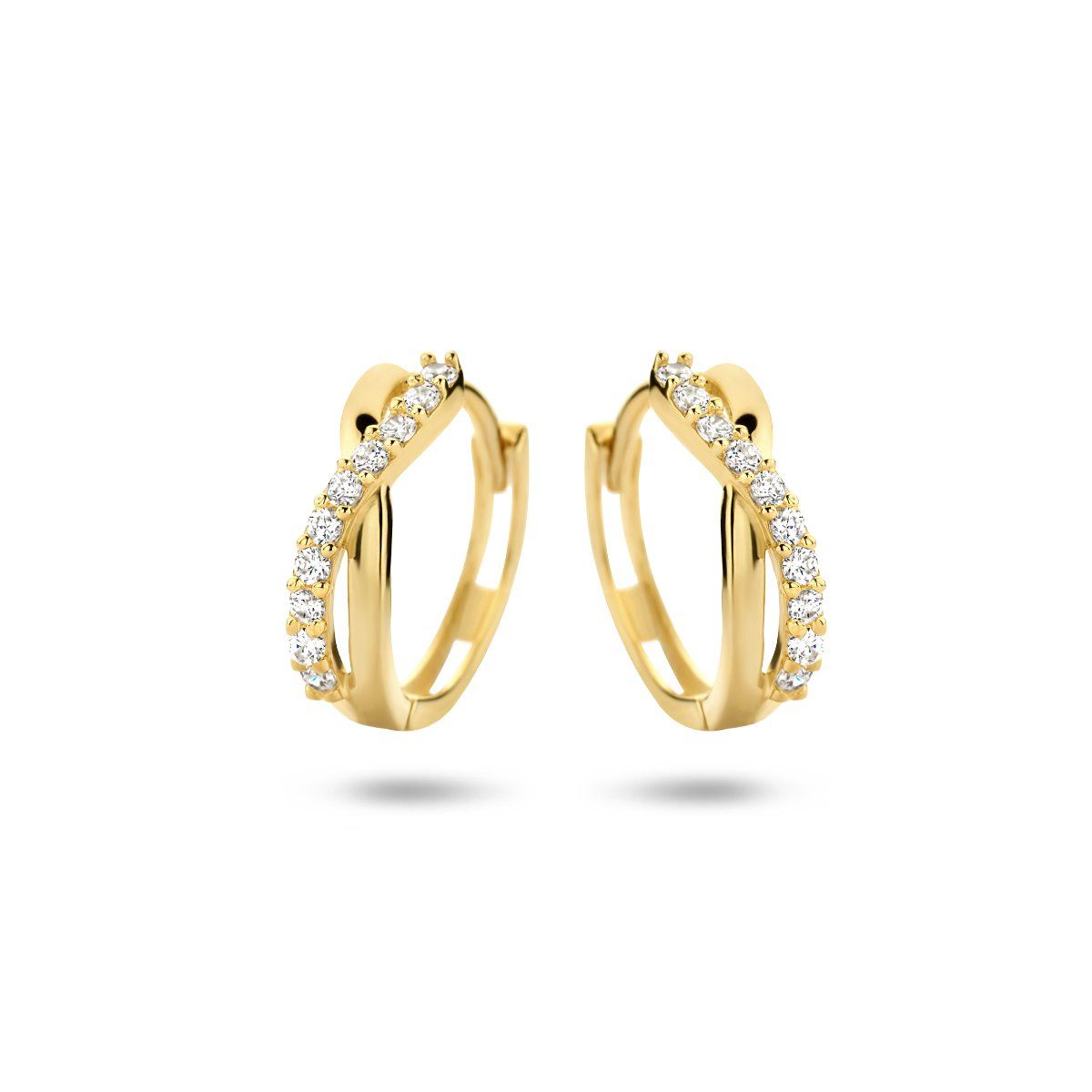 Marie-Céleste Marie-Celeste Klapoorringen - Zirkonia 12, 5 Mm - Goud