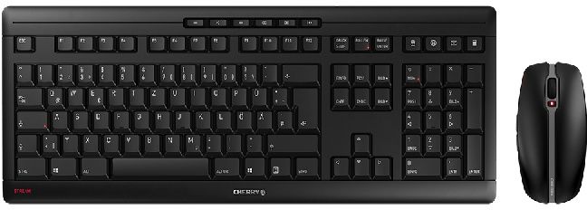 Cherry Zwart Stream Desktop - Draadloos Toetsenbord - Qwerty Eu