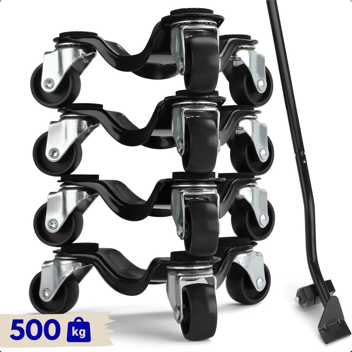 Moeve Meubelroller - Meubeltransporter - Draagvermogen 500kg - 4 Stuks